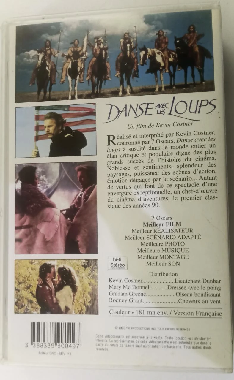 Dança com os Lobos Kevin Costner em VHS – photo 3